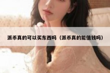 派币真的可以买东西吗（派币真的能值钱吗）