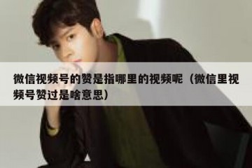 微信视频号的赞是指哪里的视频呢（微信里视频号赞过是啥意思）