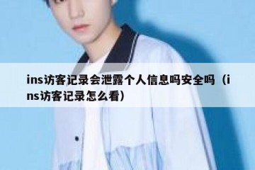 ins访客记录会泄露个人信息吗安全吗（ins访客记录怎么看）