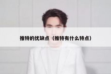 推特的优缺点（推特有什么特点）