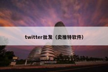 twitter批发（卖推特软件）