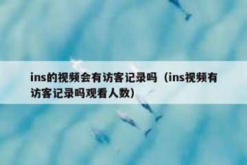 ins的视频会有访客记录吗（ins视频有访客记录吗观看人数）