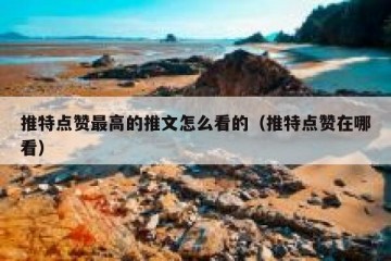 推特点赞最高的推文怎么看的（推特点赞在哪看）