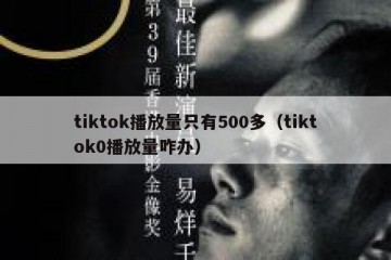 tiktok播放量只有500多（tiktok0播放量咋办）
