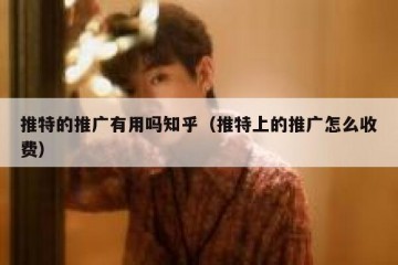 推特的推广有用吗知乎（推特上的推广怎么收费）