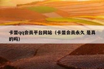 卡盟qq会员平台网站（卡盟会员永久 是真的吗）