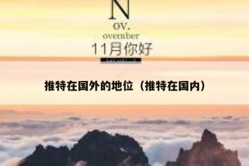 推特在国外的地位（推特在国内）