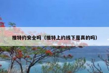 推特约安全吗（推特上约线下是真的吗）