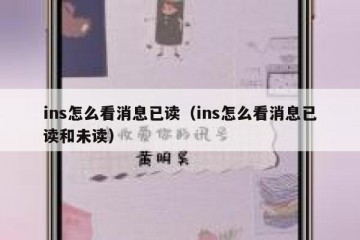 ins怎么看消息已读（ins怎么看消息已读和未读）