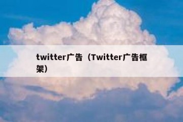 twitter广告（Twitter广告框架）