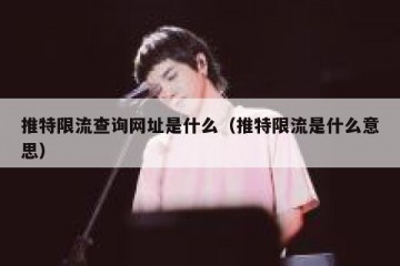 推特限流查询网址是什么（推特限流是什么意思）