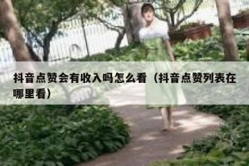 抖音点赞会有收入吗怎么看（抖音点赞列表在哪里看）