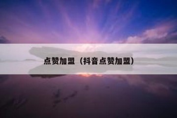 点赞加盟（抖音点赞加盟）