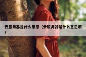 云服务器是什么意思（云服务器是什么意思啊）