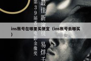 ins账号在哪里买便宜（ins账号去哪买）