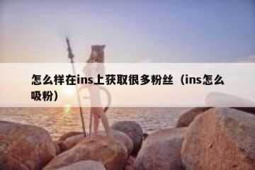 怎么样在ins上获取很多粉丝（ins怎么吸粉）