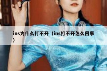 ins为什么打不开（ins打不开怎么回事）