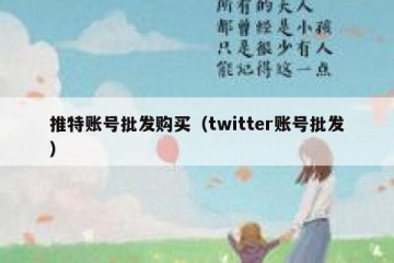推特账号批发购买（twitter账号批发）