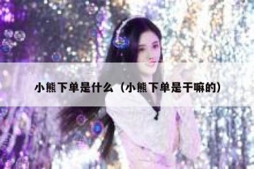 小熊下单是什么（小熊下单是干嘛的）