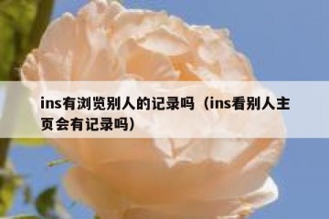 ins有浏览别人的记录吗（ins看别人主页会有记录吗）
