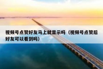 视频号点赞好友马上就显示吗（视频号点赞后好友可以看到吗）