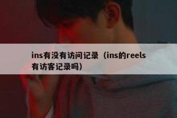 ins有没有访问记录（ins的reels有访客记录吗）
