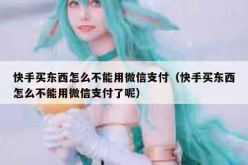 快手买东西怎么不能用微信支付（快手买东西怎么不能用微信支付了呢）