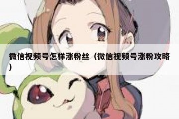 微信视频号怎样涨粉丝（微信视频号涨粉攻略）