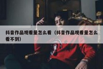 抖音作品观看量怎么看（抖音作品观看量怎么看不到）