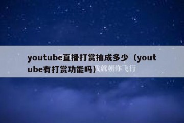 youtube直播打赏抽成多少（youtube有打赏功能吗）