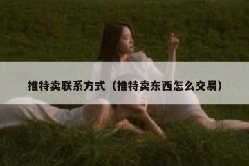推特卖联系方式（推特卖东西怎么交易）