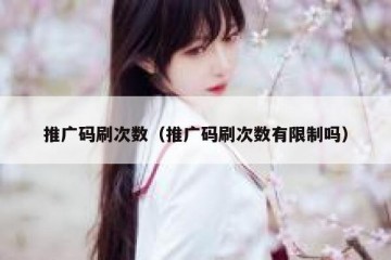 推广码刷次数（推广码刷次数有限制吗）