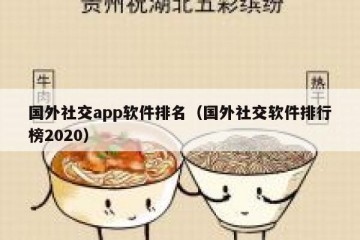 国外社交app软件排名（国外社交软件排行榜2020）