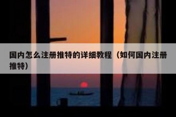 国内怎么注册推特的详细教程（如何国内注册推特）