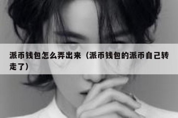 派币钱包怎么弄出来（派币钱包的派币自己转走了）