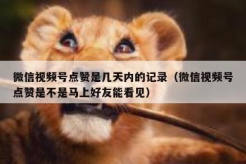 微信视频号点赞是几天内的记录（微信视频号点赞是不是马上好友能看见）