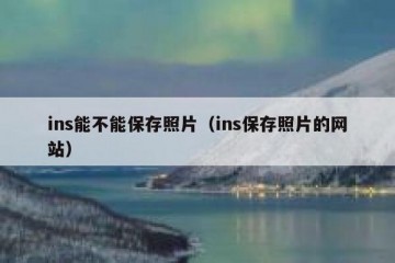ins能不能保存照片（ins保存照片的网站）