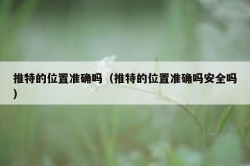 推特的位置准确吗（推特的位置准确吗安全吗）