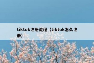 tiktok注册流程（tiktok怎么注册）