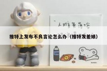 推特上发布不良言论怎么办（推特发差婊）