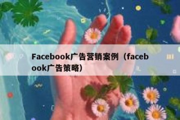 Facebook广告营销案例（facebook广告策略）