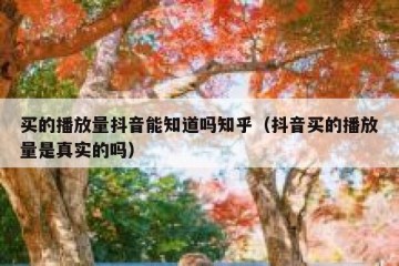 买的播放量抖音能知道吗知乎（抖音买的播放量是真实的吗）
