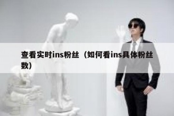 查看实时ins粉丝（如何看ins具体粉丝数）