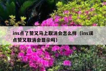 ins点了赞又马上取消会怎么样（ins误点赞又取消会显示吗）