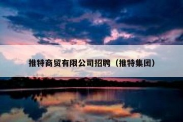 推特商贸有限公司招聘（推特集团）