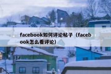 facebook如何评论帖子（facebook怎么看评论）