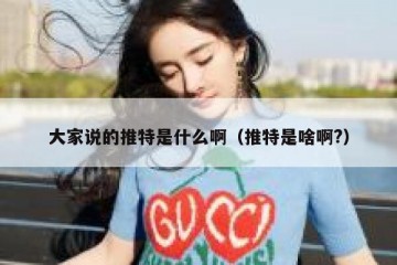 大家说的推特是什么啊（推特是啥啊?）