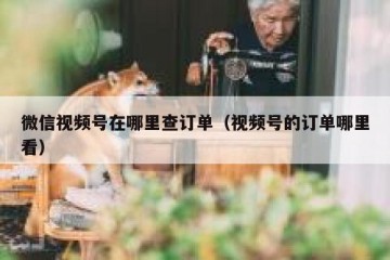 微信视频号在哪里查订单（视频号的订单哪里看）