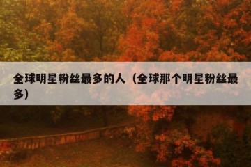 全球明星粉丝最多的人（全球那个明星粉丝最多）