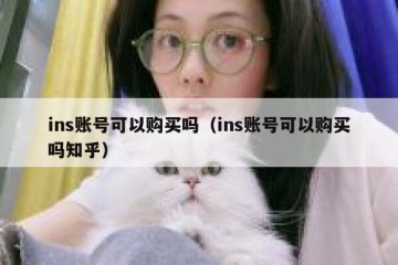 ins账号可以购买吗（ins账号可以购买吗知乎）